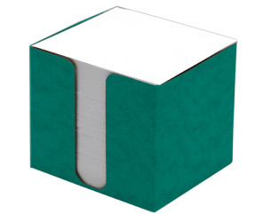 Špalíček papírový 8,5x8,5x8cm bílý,prešp.krabička zelená 108327 x