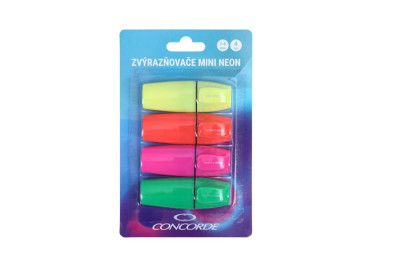 SADA ZVÝRAZŇOVAČŮ MINI NEON 4KS A65696