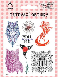 2592 Dětské tetovací obtisky - dívčí ornamenty 02