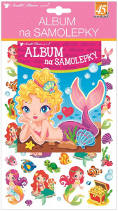 15068 Album na samolepky hologram 45 samolepek mořské panny